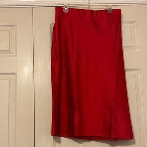 Denim 24/7 Vibrant Red Pencil Skirt